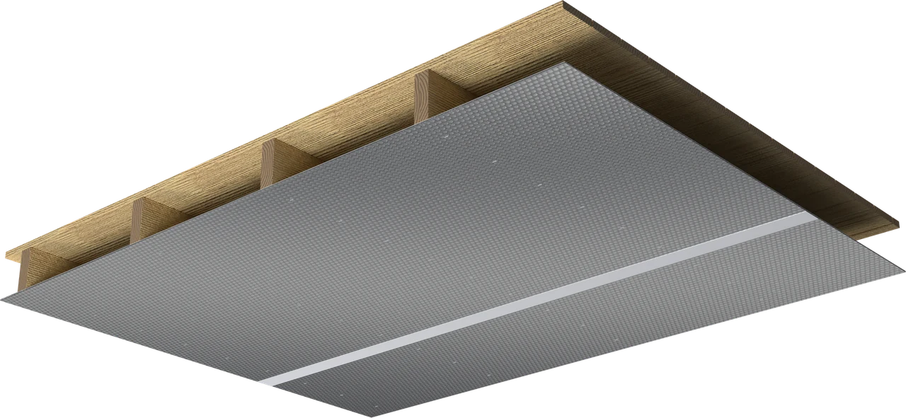 3D-Rendering: einfache Dämmung, Dachstuhl des Dachbodens
